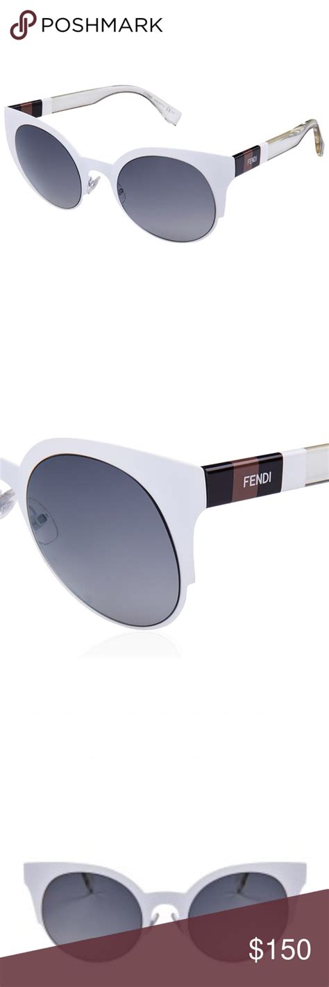 fendi white cat eye sunglasses|fendi eyeglasses authentic.